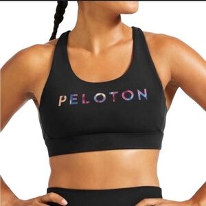 lululemon athletica Black Sports Bra with Multicolor Logo
